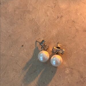 Elegant Pearl and Silver Stud Earrings